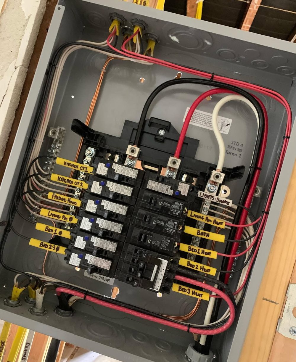Residential panel with every circuit labeled